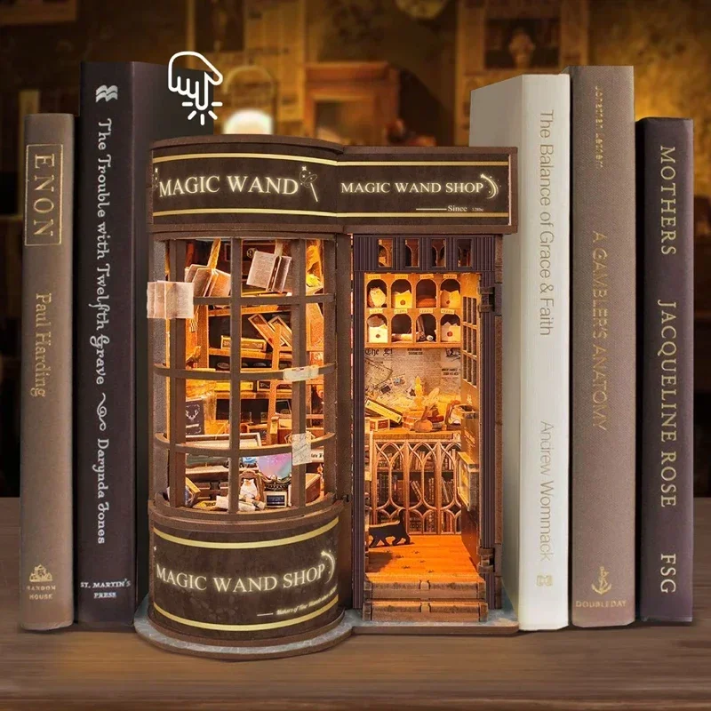 DIY Wooden Miniature Model Kit - огляд і ціна Diy Wooden Book Nook Kit Shelf Insert